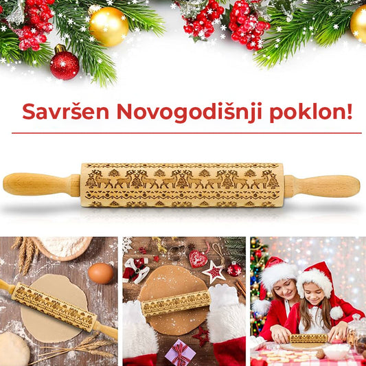 3D Drvena Oklagija za Praznične Kolače