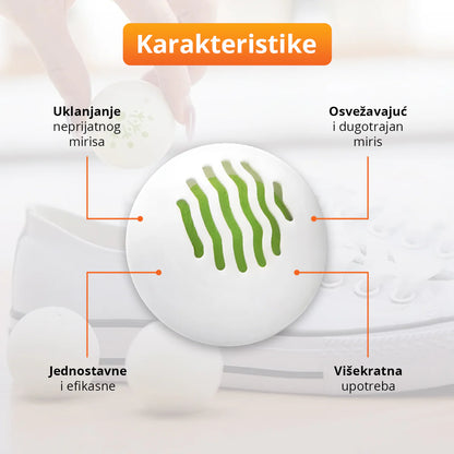 Kuglice za uklanjanje neprijatnog mirisa iz obuće (6 komada)